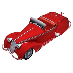 Maqueta papercraft del Alfa Romeo 8C 2900B