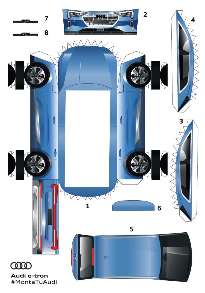 Maqueta papercraft del Audi e-tron