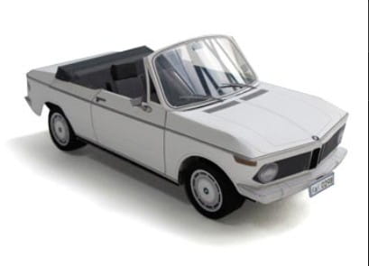 Maqueta papercraft del BMW 2002 Cabriolet