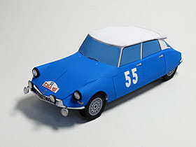 Maqueta papercraft del Citroën DS19 Tour de Corse 1963