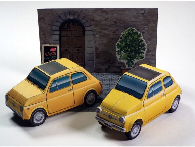 Maqueta papercraft del Fiat 500