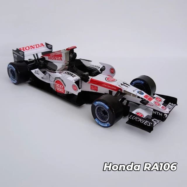 Maqueta papercraft del Honda RA106