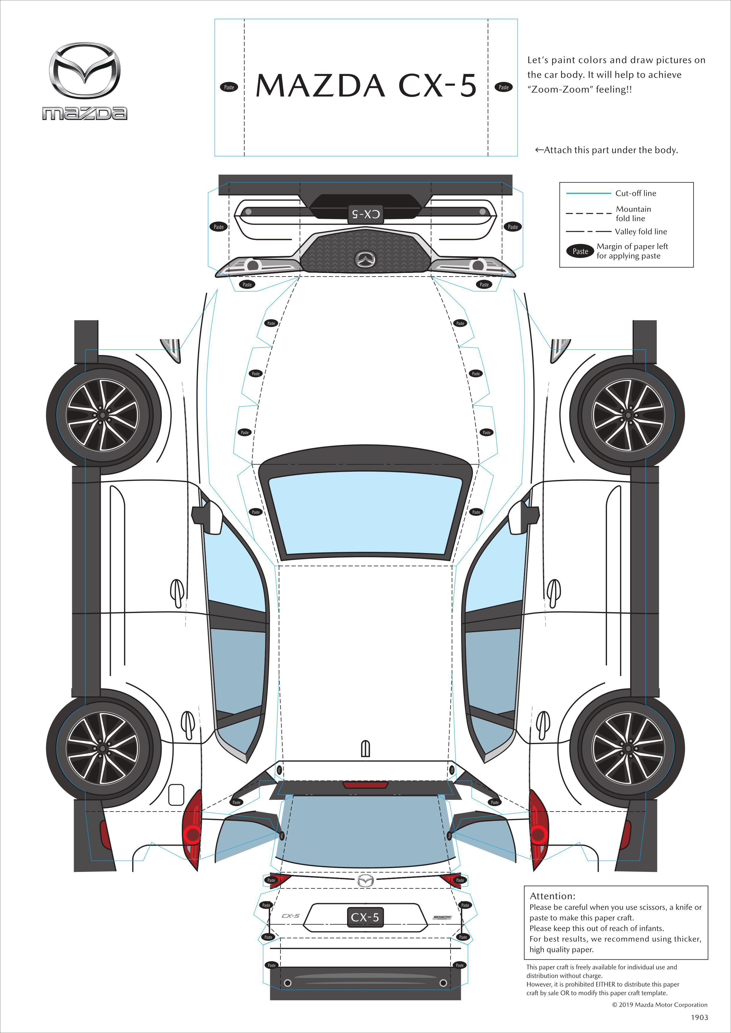 Maqueta papercraft del Mazda CX-5