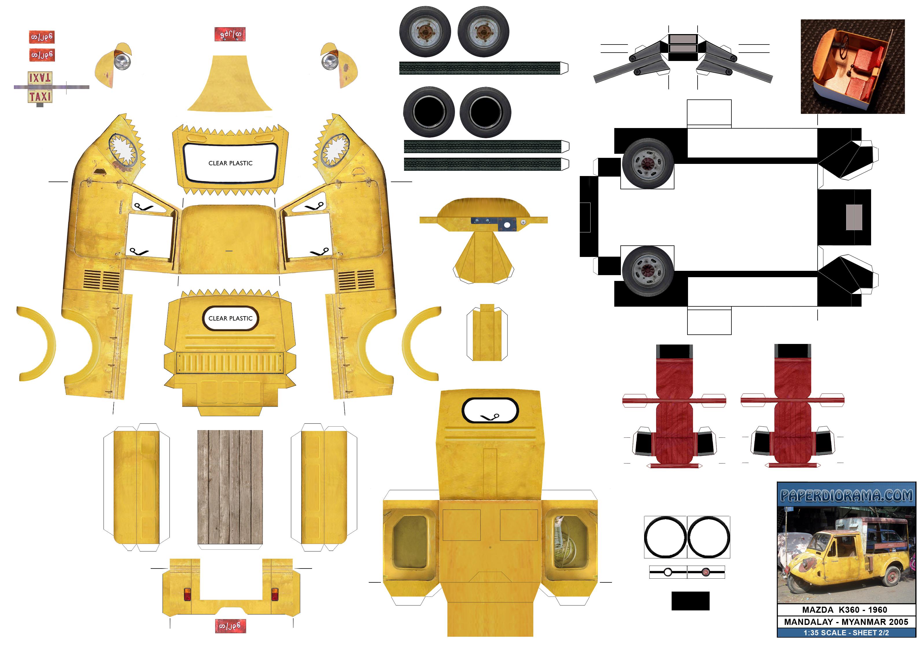 Maqueta papercraft del Mazda K360