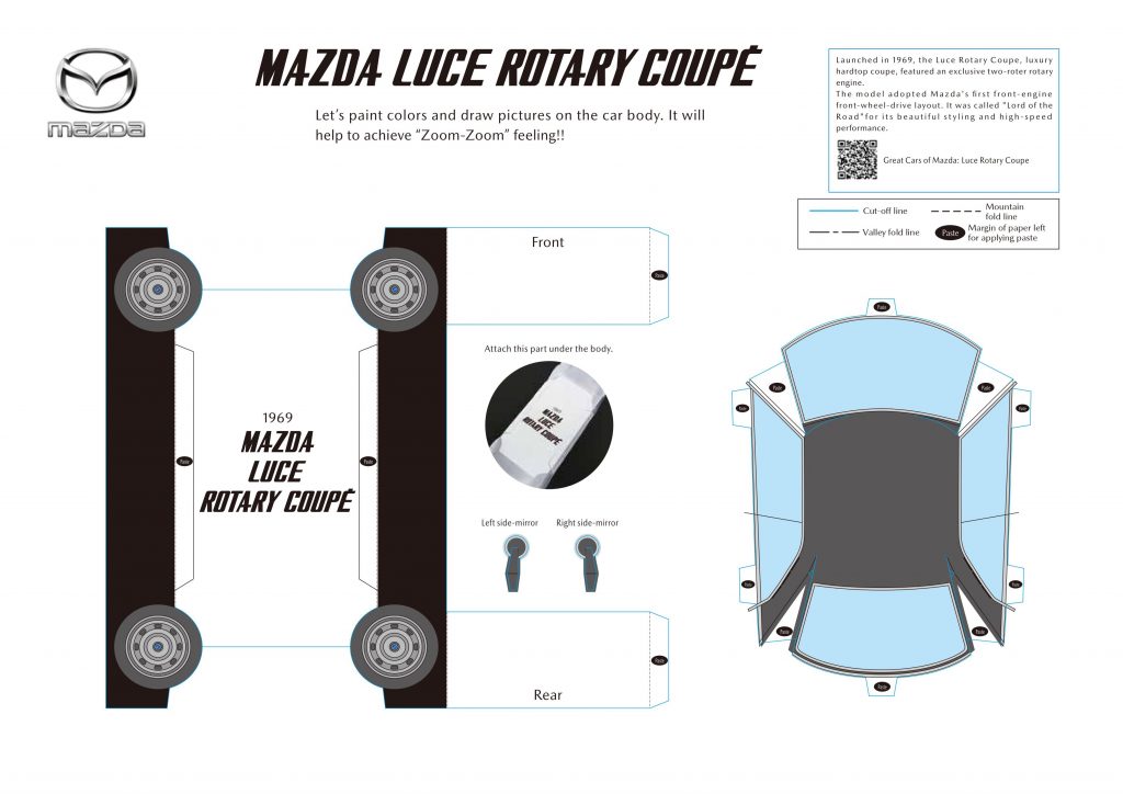 Maqueta papercraft del Mazda Luce Rotary Coupe