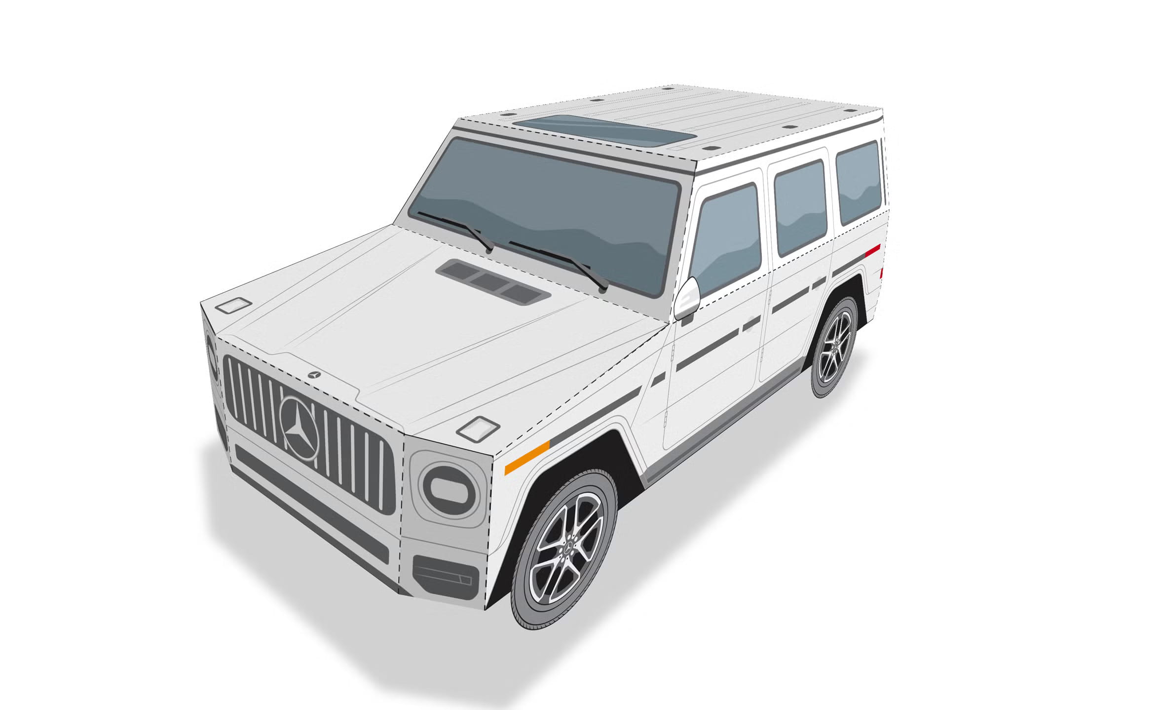 Maqueta papercraft del Mercedes-Benz Clase G