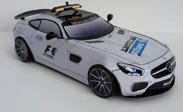 Maqueta papercraft del Mercedes-AMG GT Safety Car F1
