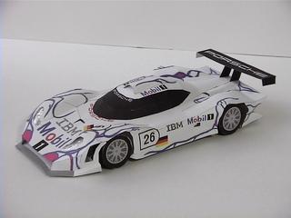 Maqueta papercraft del Porsche 911 GT1