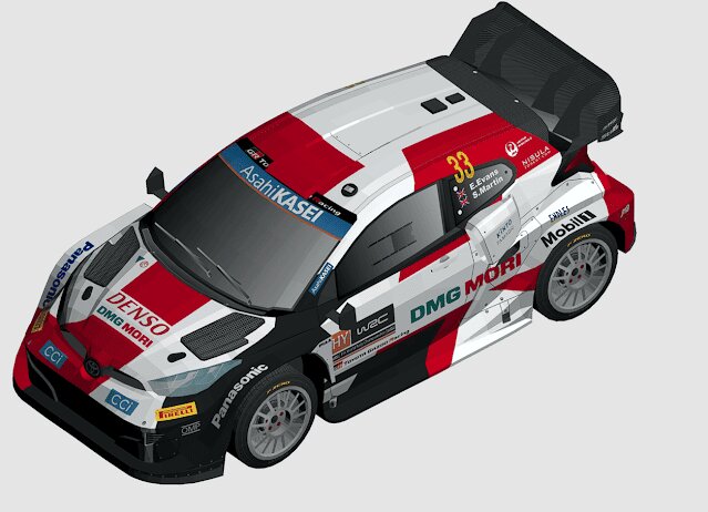 Maqueta papercraft del Toyota GR Yaris Rally1